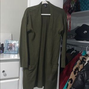 Olive Green Cardigan